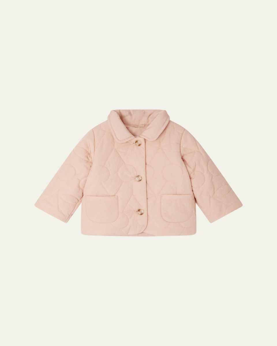 Girl's Juno Matelassé Jacket, Size 6M-3